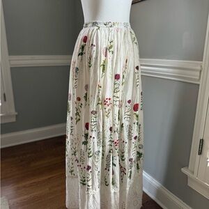 Anthropologie Payal Jain Leigh Eyelet Maxi Skirt – Floral, XS ($198)